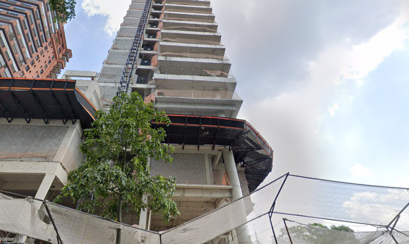 Vista Frontal da Obra CASA HIGIENÓPOLIS